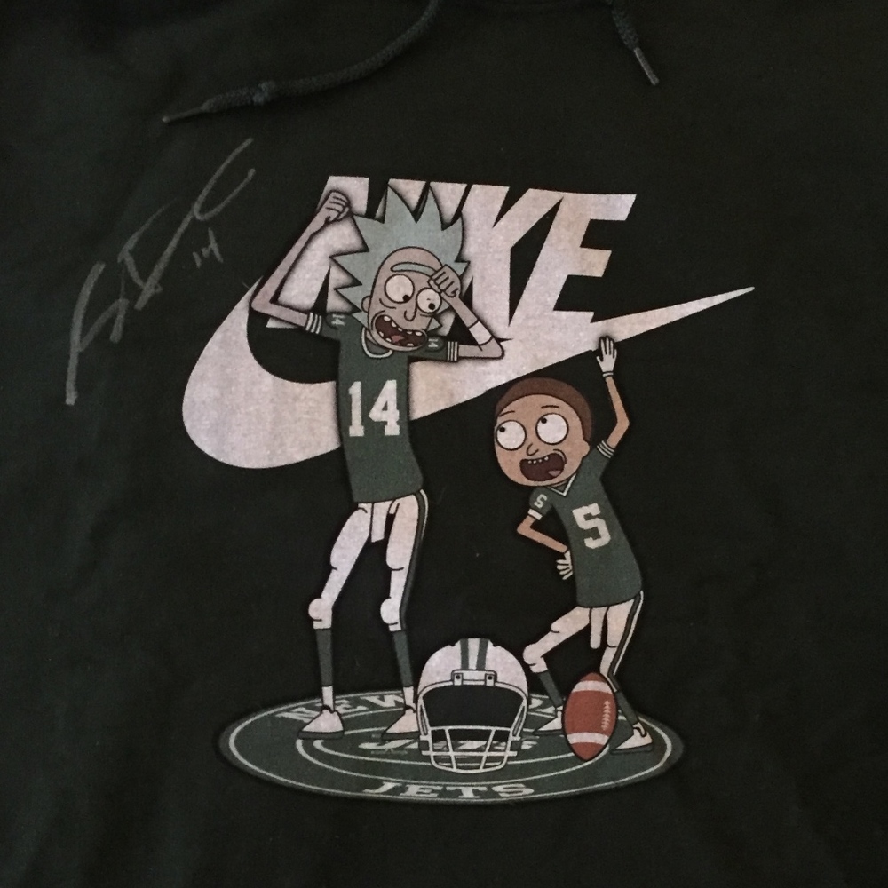 NY Jets Nike Rick and Morty Sweatshirt - Autograph